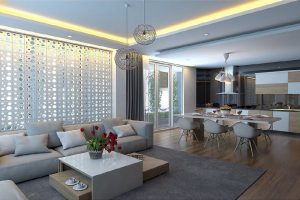 Gạch bông gió trang trí phòng khách