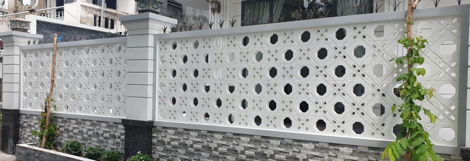 Gạch Bông Gió Là Gì? Ứng Dụng Gạch Thông Gió Xi Măng Trong Thiết Kế Công Trình 81 Hàng rào gạch thông gió đơn giản nhưng tinh tế