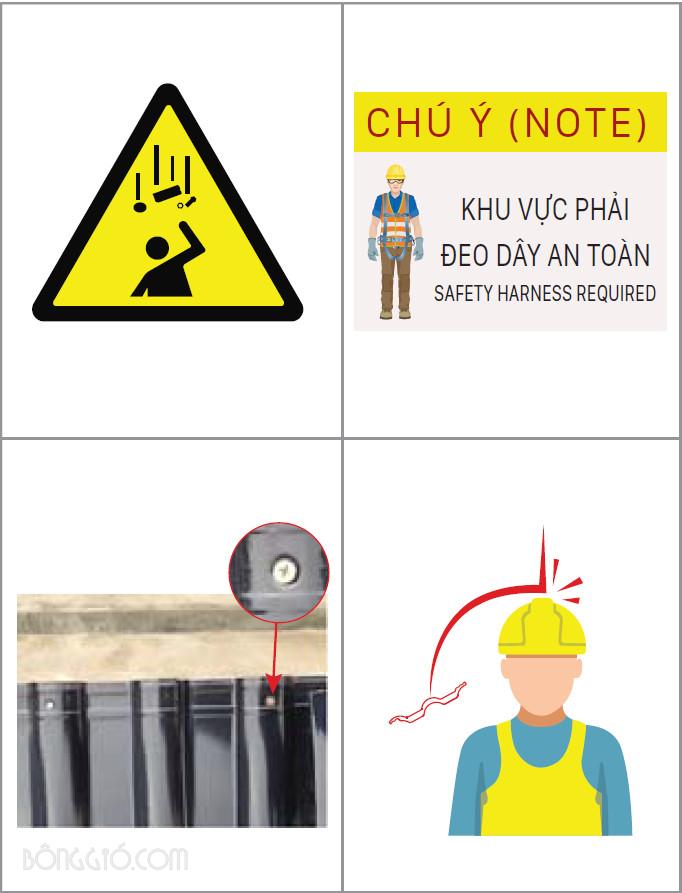 Hướng dẫn thi công lợp ngói tráng men Prime 20 Hướng dẫn an toàn lao động khi lợp ngói tráng men Prime
