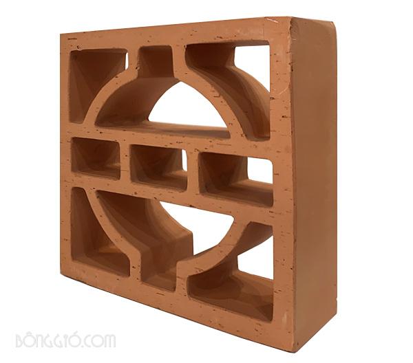 Gạch bông gió đỏ đất nung Đồng Tiền 29 gạch bông gió đồng tiền
