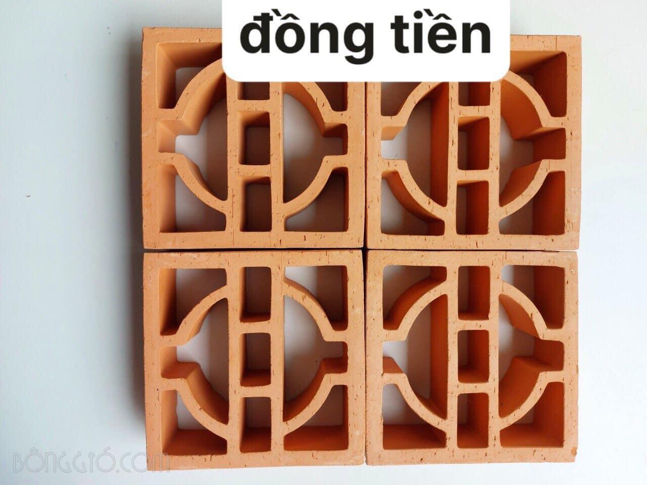 Gạch bông gió đỏ đất nung Đồng Tiền 26 gạch bông gió đồng tiền