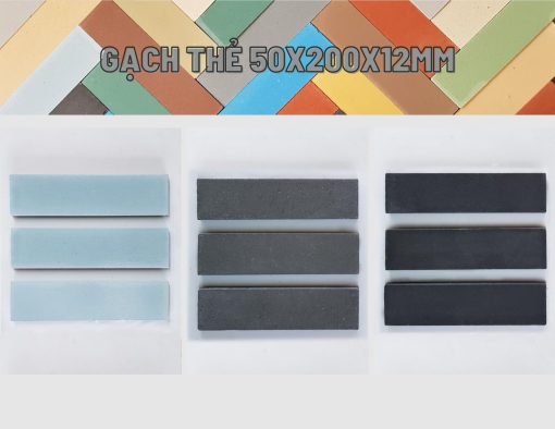 Gạch thẻ bê tông ốp tường 50x200mm