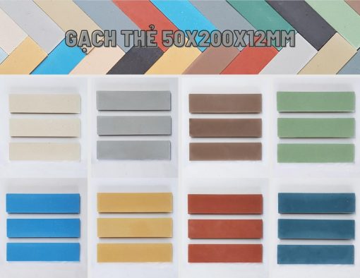 Gạch thẻ bê tông ốp tường 50x200mm