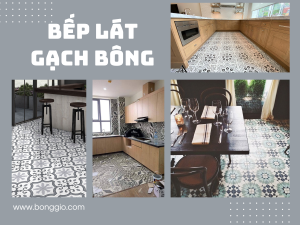 Bếp lát gạch bông