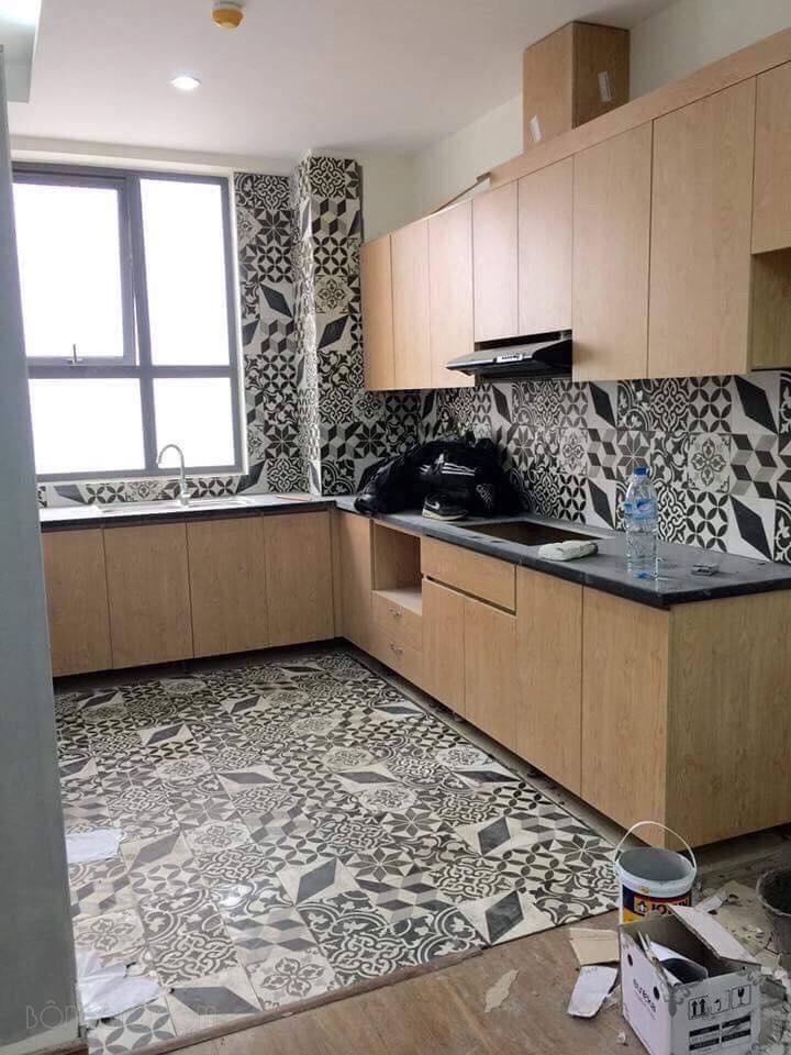 Bếp Lát Gạch Bông Đẹp | Mẫu Mã Đa Dạng, Giá Rẻ, Sản Xuất Theo Yêu Cầu 28 Gạch bông cổ điển lát nền nhà bếp
