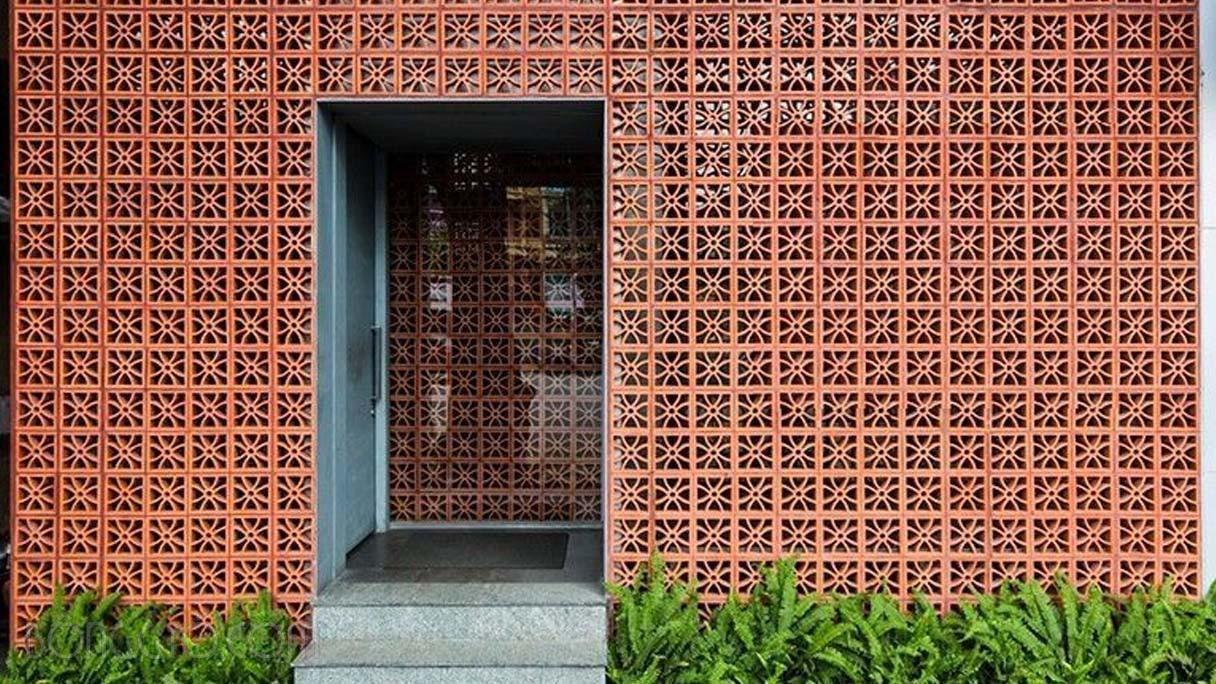 Gạch Bông Gió TP HCM Mua Ở Đâu Uy Tín? 70 Gạch bông gió đỏ trang trí mặt tiền