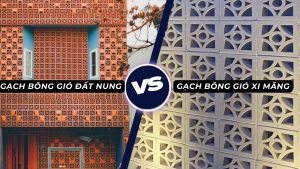 Phân biệt gạch bông gió xi măng và đất nung