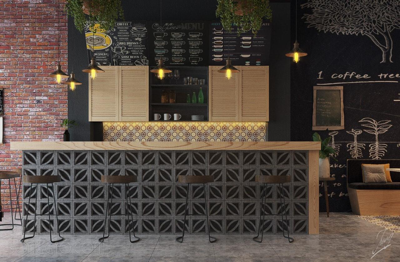 Gạch Bông Gió TP HCM Mua Ở Đâu Uy Tín? 102 Trang trí quầy bar bằng gạch thông gió