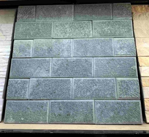 Đá băm xanh rêu 10×20 ốp tường trang trí CTS-DOT-TN-3