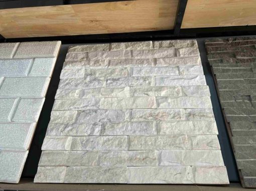 Đá bóc trắng sữa 5×20 ốp tường trang trí CTS-DOT-TN-6