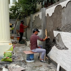 Đá chẻ trắng muối 10×20 trang trí CTS-DOT-TN-90