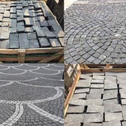 Đá cubic bazan xanh đen ốp tường 10x10x5 CTS-DOT-99
