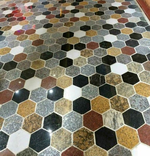 Đá granite lục giác đủ màu lát sân DLS-25