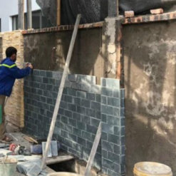 Đá mài bóng xanh rêu 10×20 ốp tường trang trí CTS-DOT-TN-47