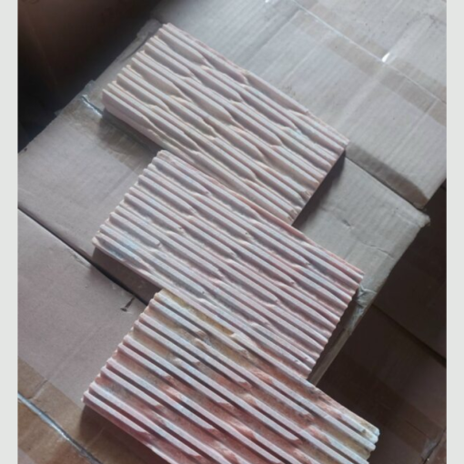 Đá răng lược hồng 10×20 ốp tường trang trí