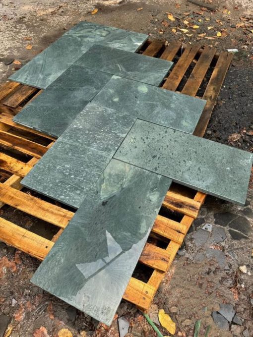 Đá xanh rêu thanh hóa mài hone 30×30 lát sân trang trí CTS-DLS-143