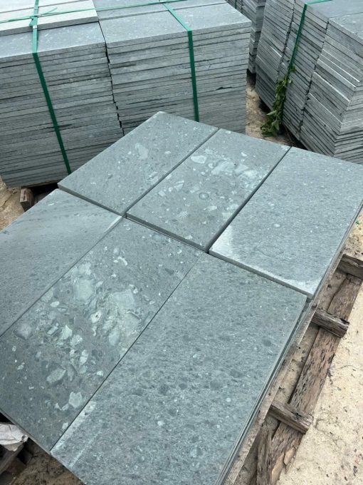 Đá xanh rêu thanh hóa mài hone 30×30 lát sân trang trí CTS-DLS-143