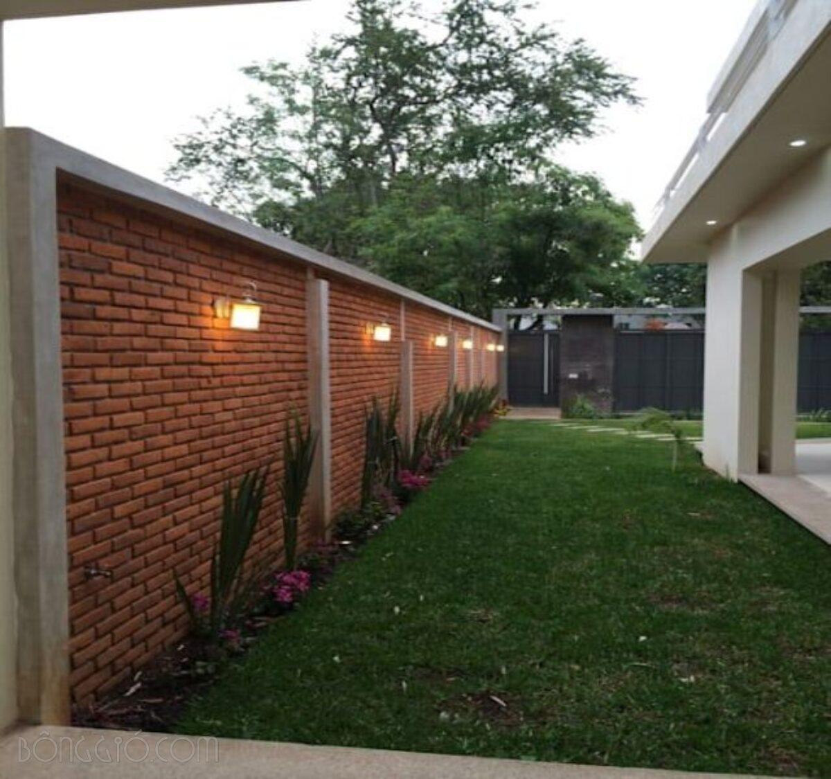 Tường rào gạch giả cổ Tường rào gạch giả cổ