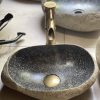 Chậu rửa lavabo đá cuội lộ thiên tự nhiên CTS-LA-DA-4