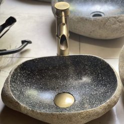 Chậu rửa lavabo đá cuội lộ thiên tự nhiên CTS-LA-DA-4