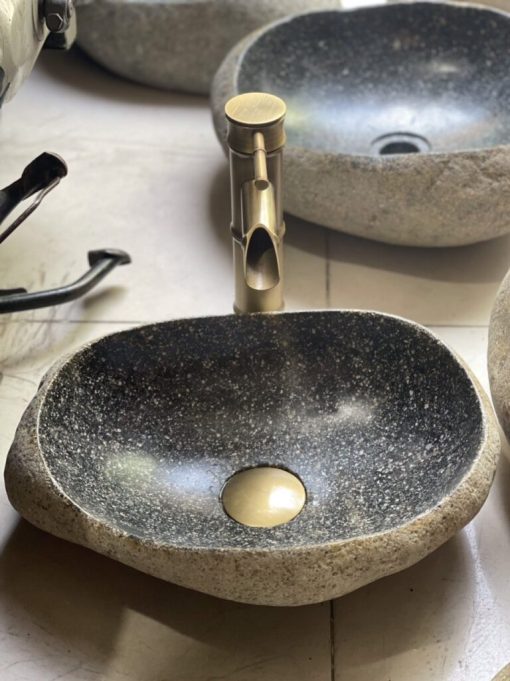 Chậu rửa lavabo đá cuội lộ thiên tự nhiên CTS-LA-DA-4