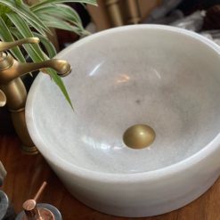 Chậu rửa lavabo đá trắng sữa CTS-LA-DA-7