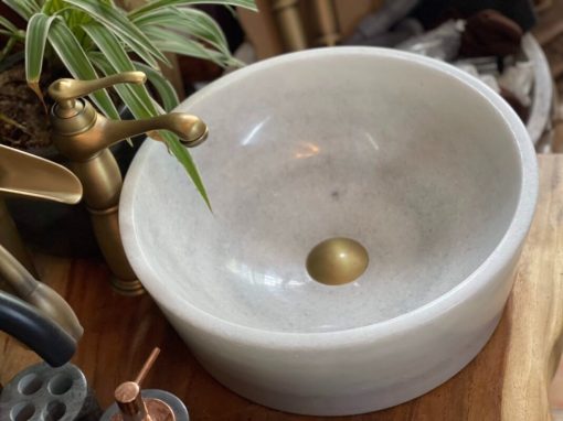 Chậu rửa lavabo đá trắng sữa CTS-LA-DA-7