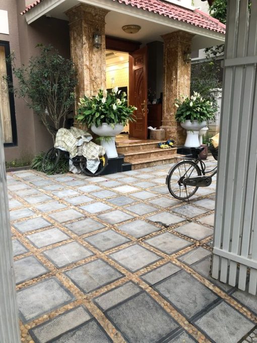 Đá băm trừ viền màu đen 30x30cm CTS-DLS-169