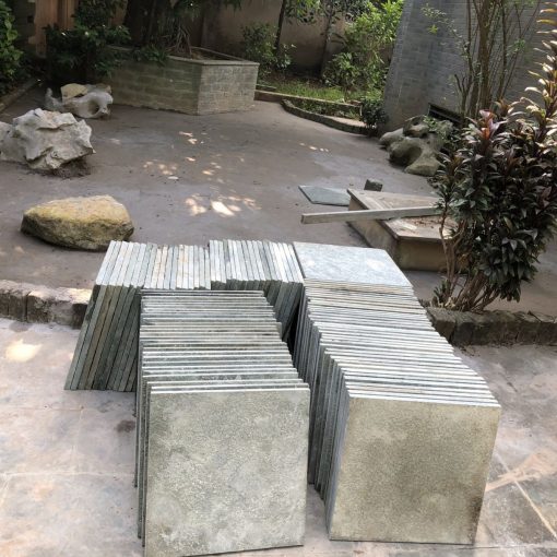 Đá băm trừ viền xanh rêu 30x30cm CTS-DLS-164