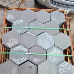 Đá tổ ong xám lục giác trang trí CTS-DLS-129