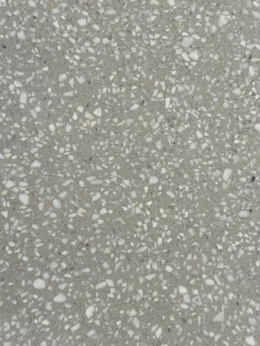 Gạch đá mài hạt đá trắng sữa 3-7mm nền xám nhạt ST021-XN37