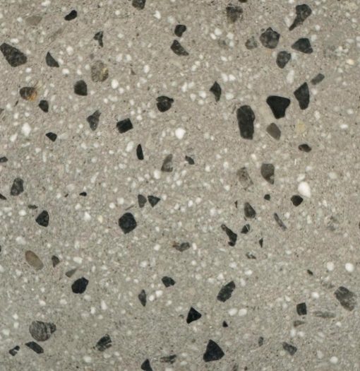Gạch đá mài hạt đá trắng sữa và xám tự nhiên 2-7mm nền xám ST021-TS024