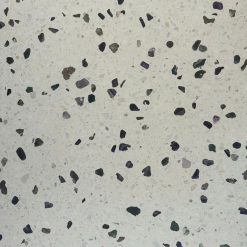 Gạch đá mài thạch anh xám nâu 20mm và đá trắng sữa 2-3mm nền trắng thuần tuý ST01-TAVD20