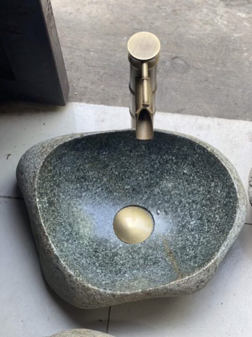 Chậu rửa lavabo đá cuội lộ thiên tự nhiên CTS-LA-DA-4