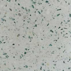 Gạch đá mài Thuỷ tinh xám lam và đá trắng xám 6 - 9mm nền trắng ST01-TTXL69