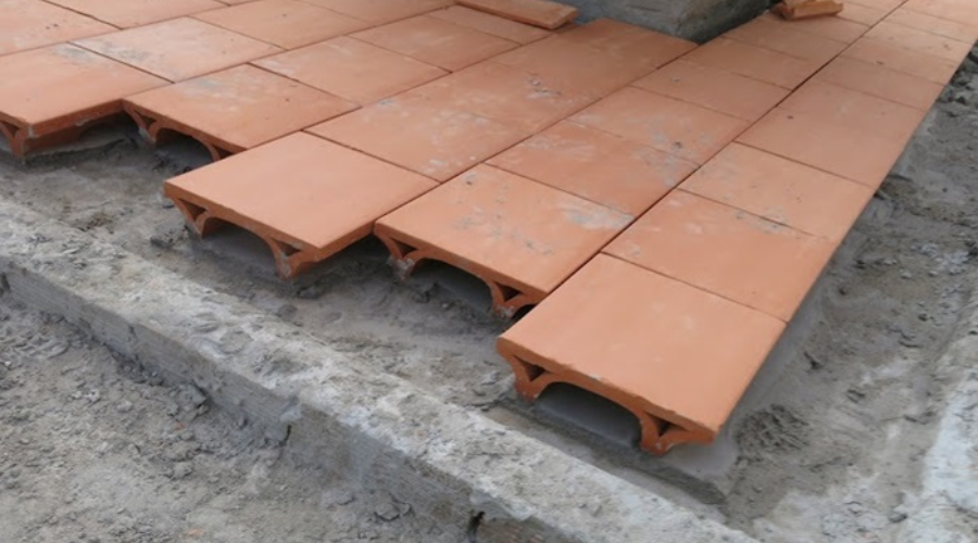 Gạch chữ U chống nóng CTS-NNN-8 23 Thi công gạch chữ U