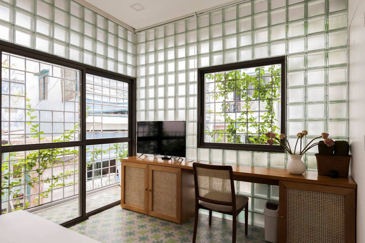 Gạch kính lấy sáng nhà phố Gạch kính lấy sáng nhà phố