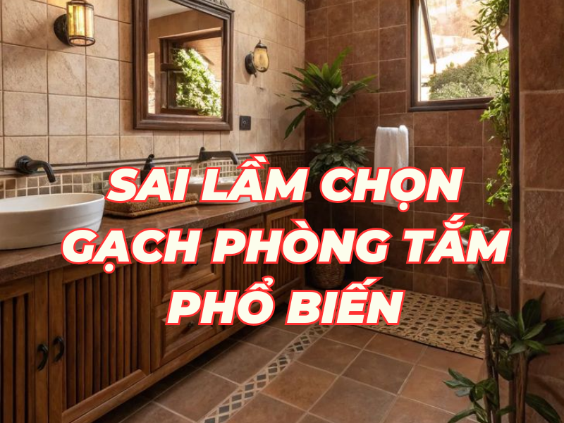 Sai lầm chọn gạch phòng tắm phổ biến và cách tránh hiệu quả 5 Sai lầm chọn gạch phòng tắm phổ biến và cách tránh hiệu quả