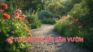 Ý tưởng rải sỏi sân vườn