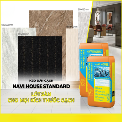 Keo dan gach Navi House STANDARD dung op lat gach men