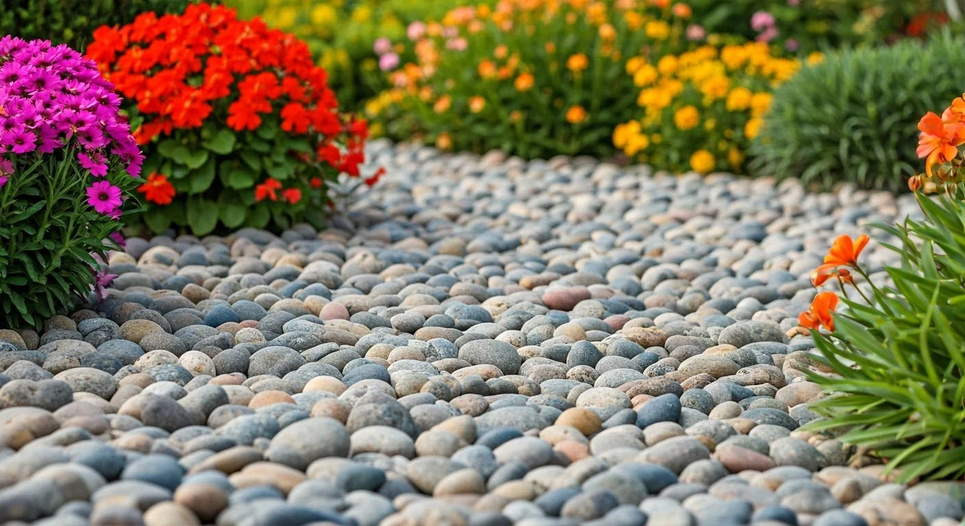 Lối đi sỏi đẹp Lối đi sỏi đẹp