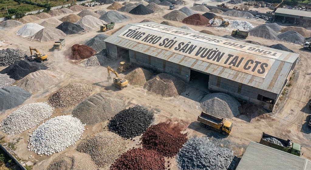 Tổng kho sỏi sân vườn CTS tại HCM Tổng kho sỏi sân vườn CTS tại HCM